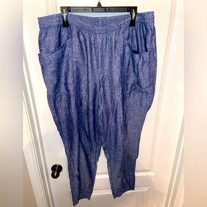 Old Navy drawstring linen cropped pants